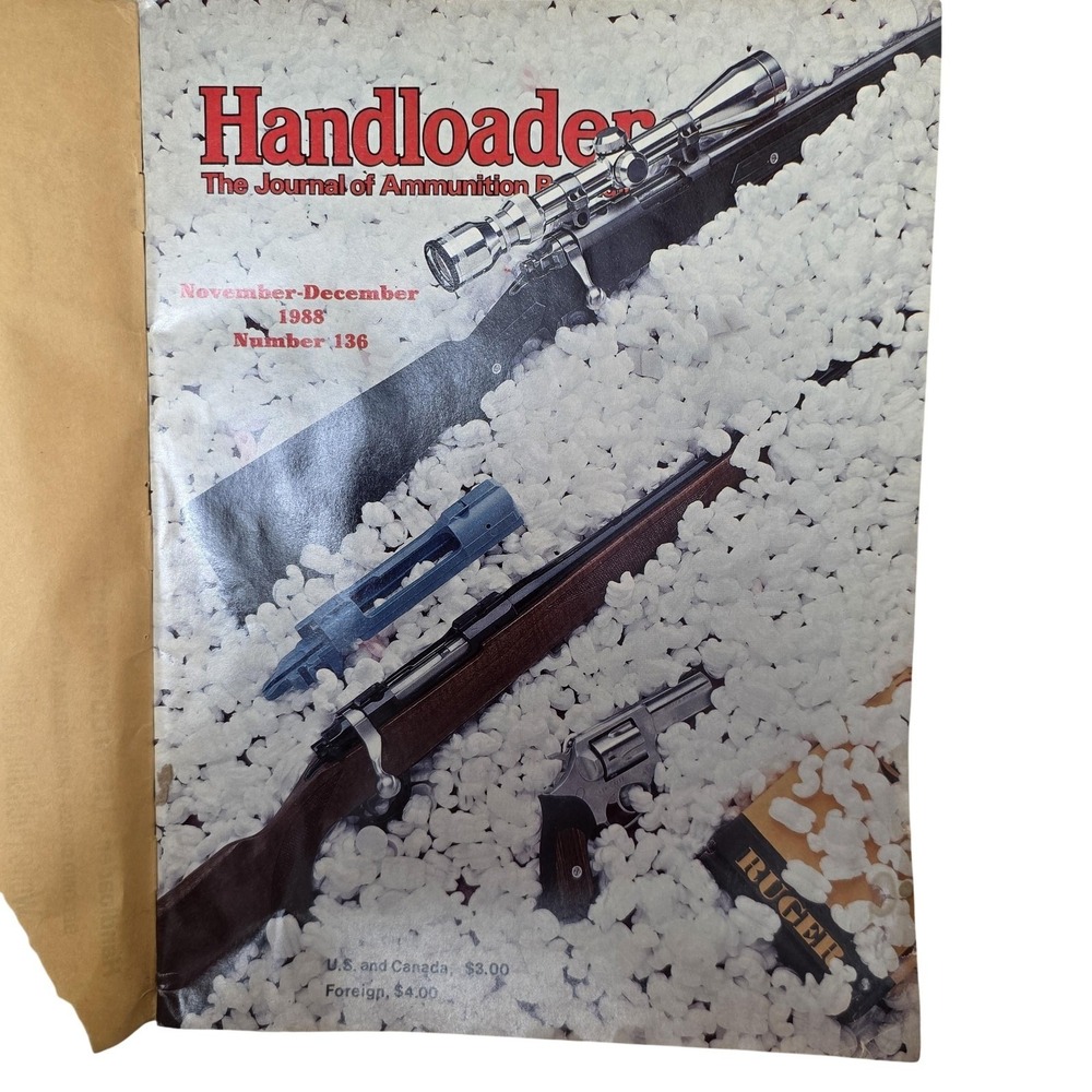 Handloader Magazine Nov Dec 1988 #136 Ammunition Reloading Hunting Illustrated